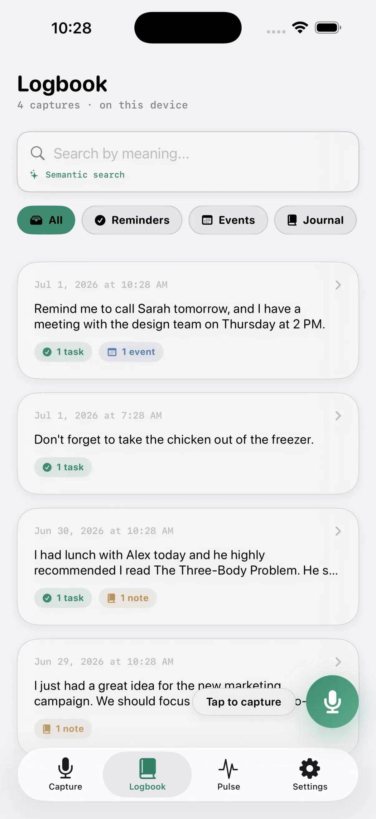 Notiary iOS App Screenshot